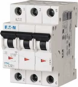 Eaton 278868 Grandinės pertraukiklis 3P C 8A 15kA AC FAZ C8/3 278868