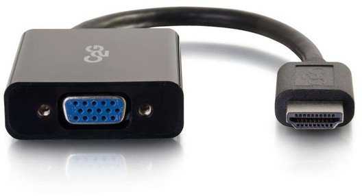 CABLESTOGO C2G HDMI į VGA adapteris - HDMI į VGA keitiklio adapteris - 1080p - vaizdo keitiklis - HDMI - VGA - juodas (C2G41350)