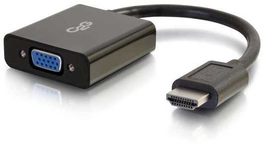 CABLESTOGO C2G HDMI į VGA adapteris - HDMI į VGA keitiklio adapteris - 1080p - vaizdo keitiklis - HDMI - VGA - juodas (C2G41350)