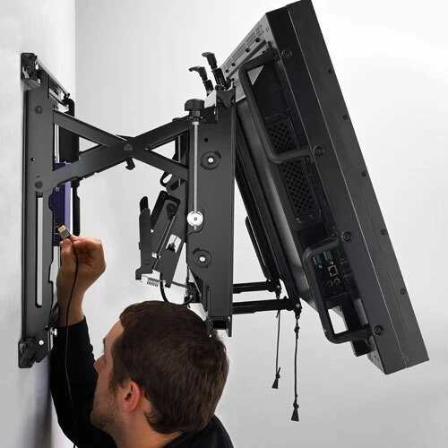 Laikiklis Eaton Chief ConnexSys Portrait Video Wall Mount With Rails For Displays 40-80'' Juodas komplektas montażowy (montaż, szyny ścienne) do ekranu wideo juoda Rozmiar ekranu: 101.6-203.2 cm (40''-80'') kanalas wspornikowy