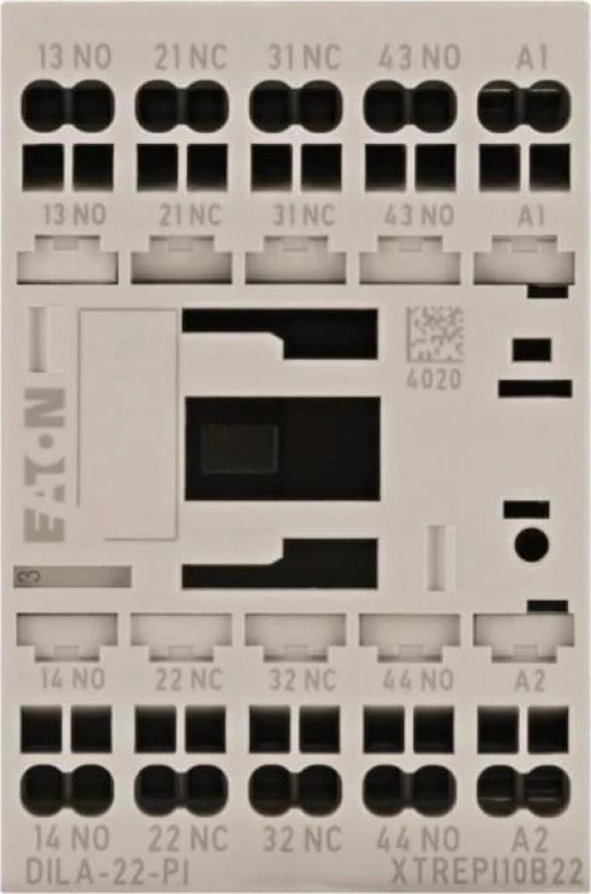 Eaton DILA pagalbinis kontaktorius 24V DC 2Z+2R spyruokliniai gnybtai Push-In DC veikimas 199218
