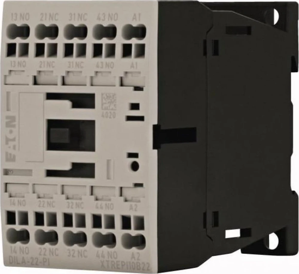 Eaton DILA pagalbinis kontaktorius 24V DC 2Z+2R spyruokliniai gnybtai Push-In DC veikimas 199218