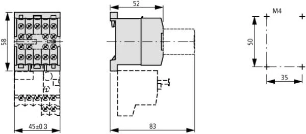 Eaton DILEM-01(24V50/60HZ)-3P. MAITINIMO KONTAKTORIUS