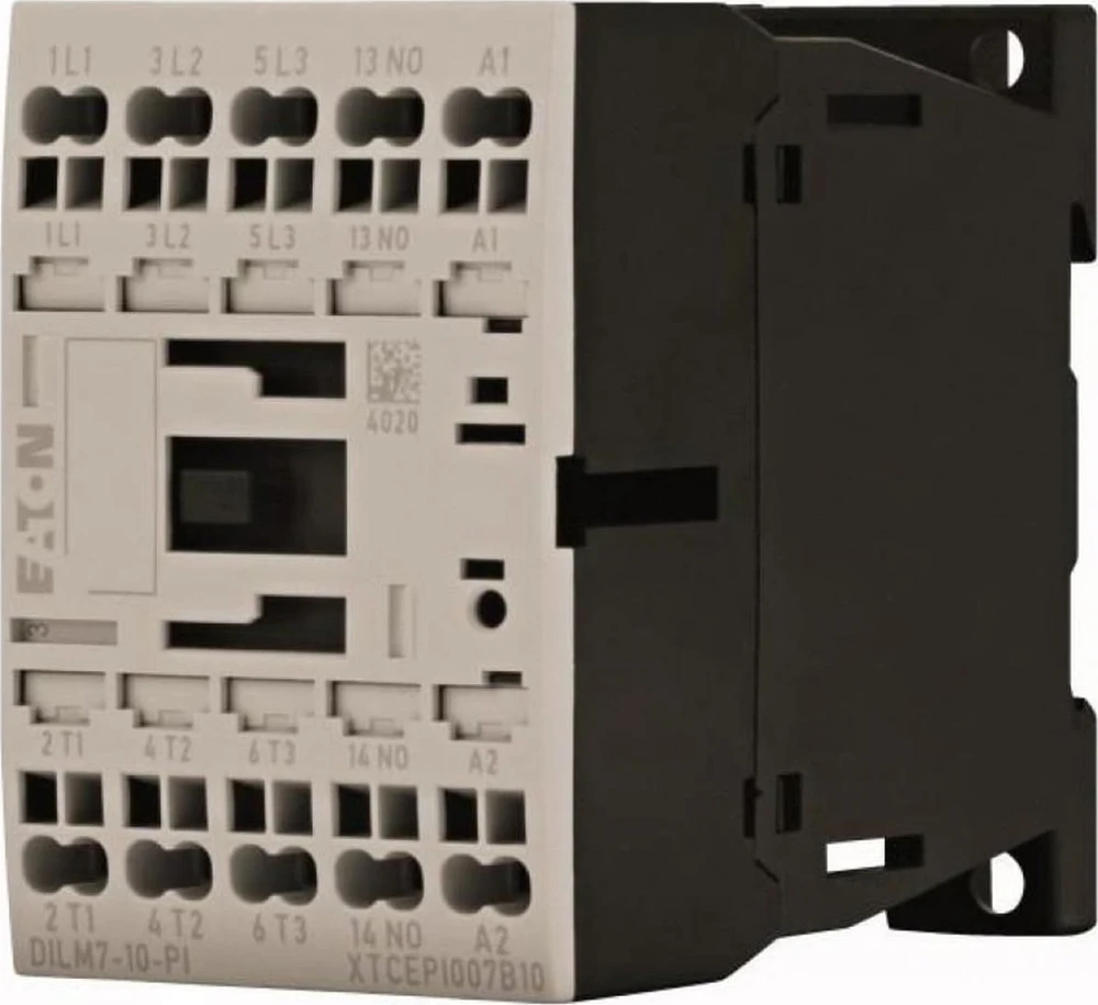 Eaton DILM maitinimo kontaktorius 3 polių 380V 400V 3kW 1Z 24V DC įstumiami spyruokliniai gnybtai 199223
