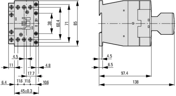 Eaton DILM17-10(RDC24) maitinimo kontaktorius