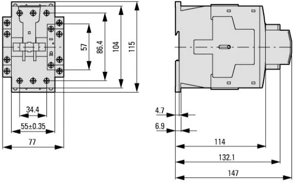 Eaton DILM50 (230 V 50 Hz, 240 V 60 Hz) kontaktorius