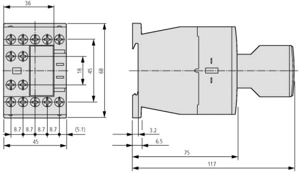 „Eaton DILM9-10“ (24 V nuolatinės srovės) maitinimo kontaktorius