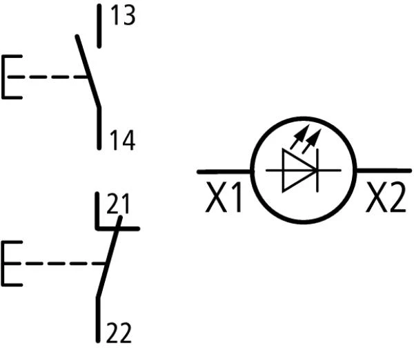 Eaton M22-DDL-GR-X1/X0/K11/230-W mygtukinis pavaros jungiklis