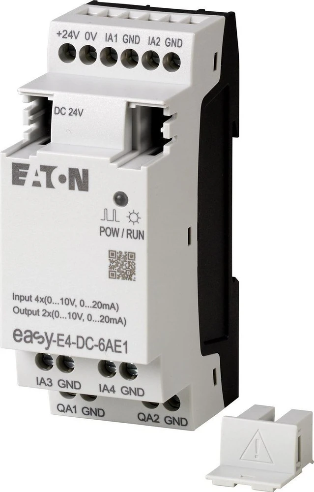 Eaton EASYE4, ROZ, 24 V nuolatinės srovės, 4AI, 2AO (0/4–20 mA/0–10 V)