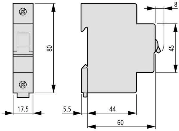 Eaton FAZ-B16/1 NMP 1 poliaus, įėjimas=16A