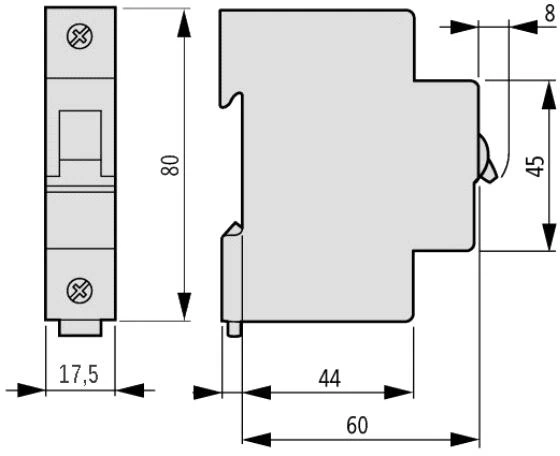 Eaton 278529 Grandinės pertraukiklis 1P B 6A 15kA AC FAZ B6/1 278529