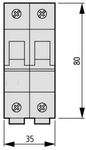 Eaton FAZ-C6 / 2 perjungiklis 2P C 6A 15kA AC 278754
