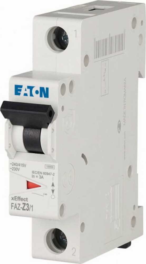 Eaton grandinės pertraukiklis 1P Z 3A 15kA AC FAZ-Z3/1 278621