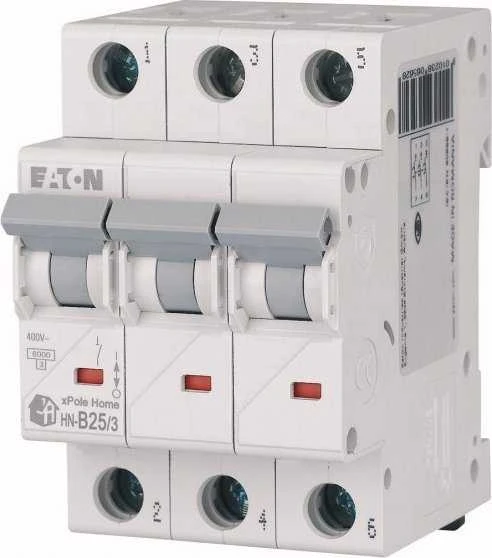 „Eaton HN-B25/3“ miniatiūrinis automatinis jungiklis B 25A 3P 3M 6KA