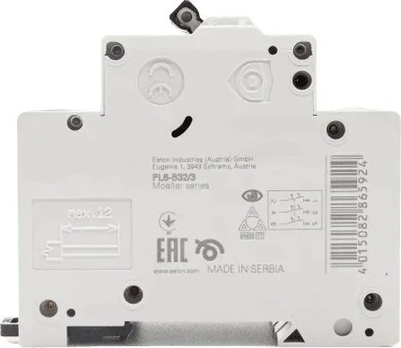 „Eaton“ grandinės pertraukiklis 3P B 32A 6kA AC PL6-B32/3 286592