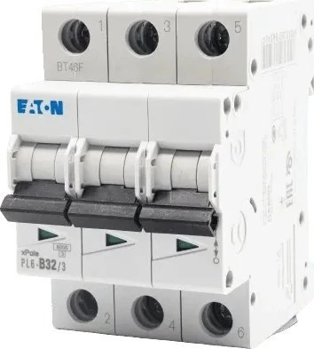 „Eaton“ grandinės pertraukiklis 3P B 32A 6kA AC PL6-B32/3 286592