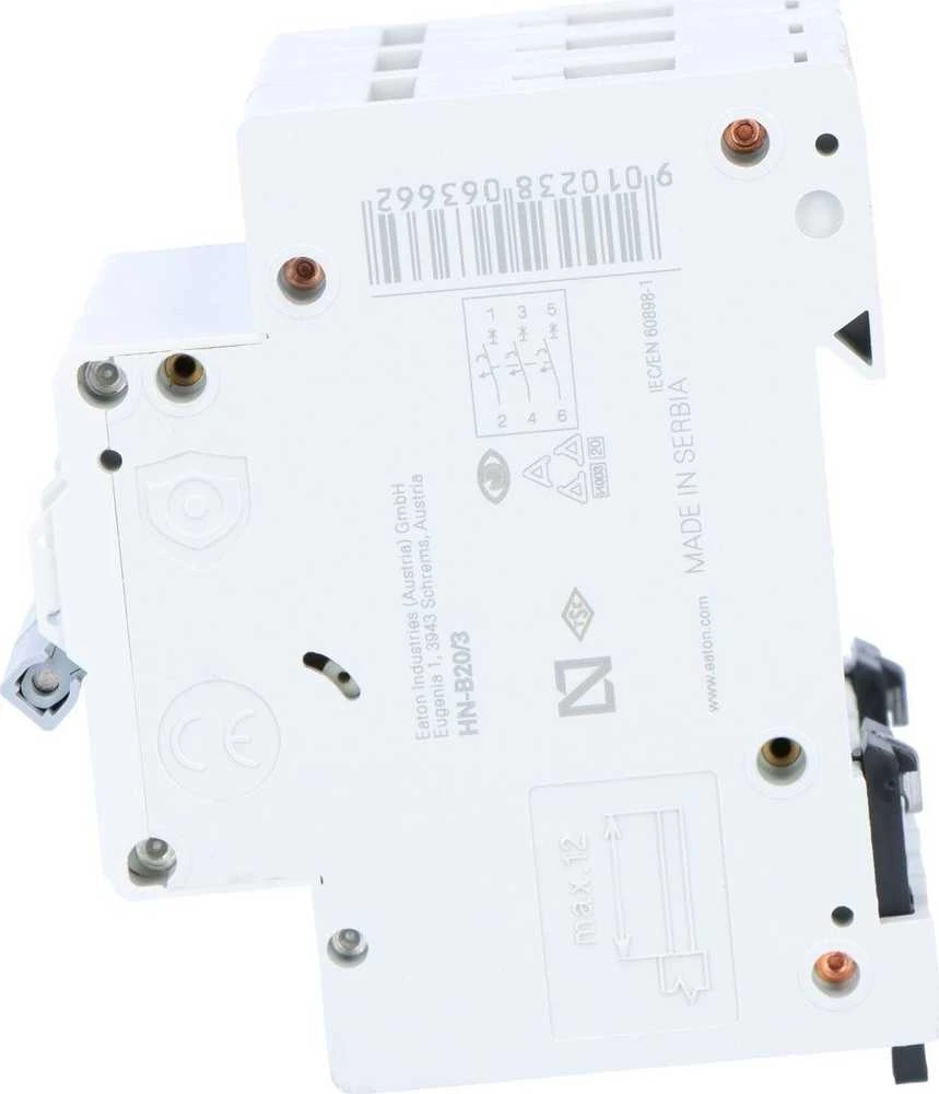 VAROMASIS JUNGIKLIS HN-B20/3 TRIFAZIS 20 A B TIPAS EATON
