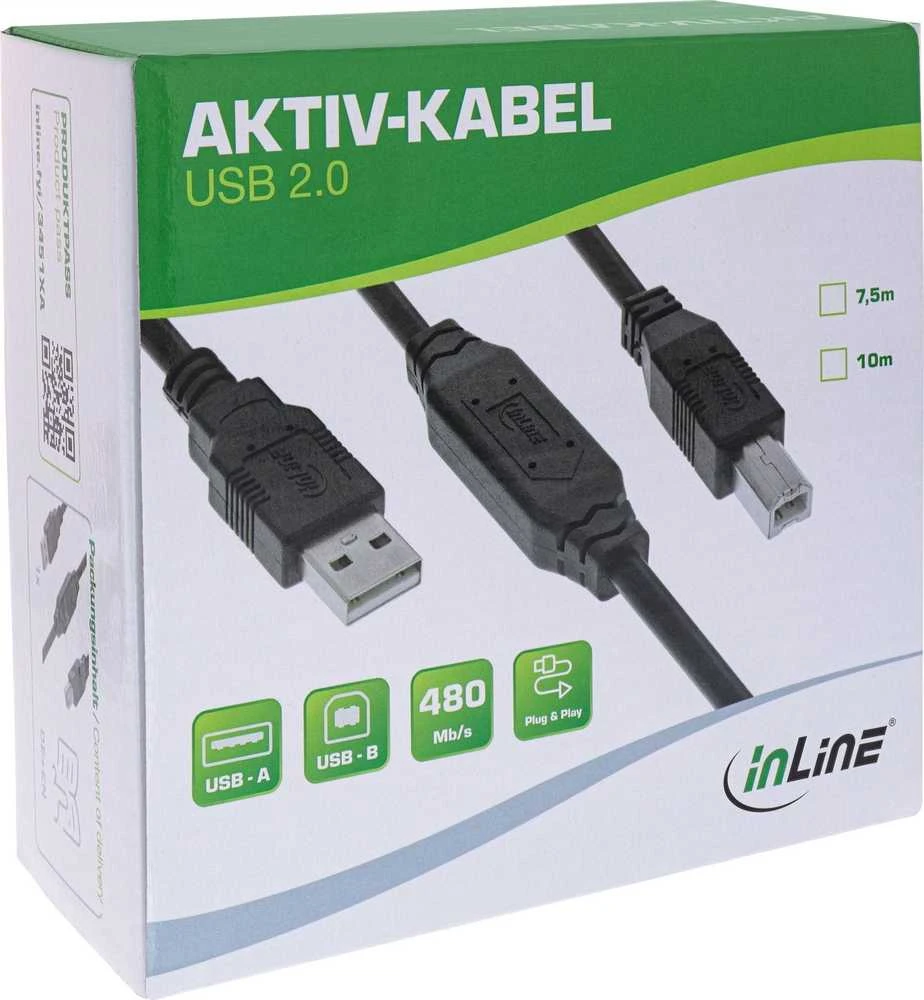 USB kabelis Eaton USB-A - USB-B 10 m, juodas