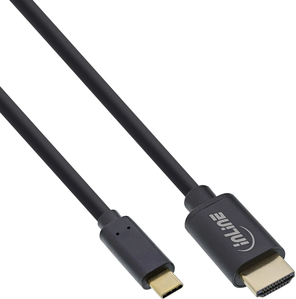 USB-C į HDMI kabelis 5m, InLine jungtys
