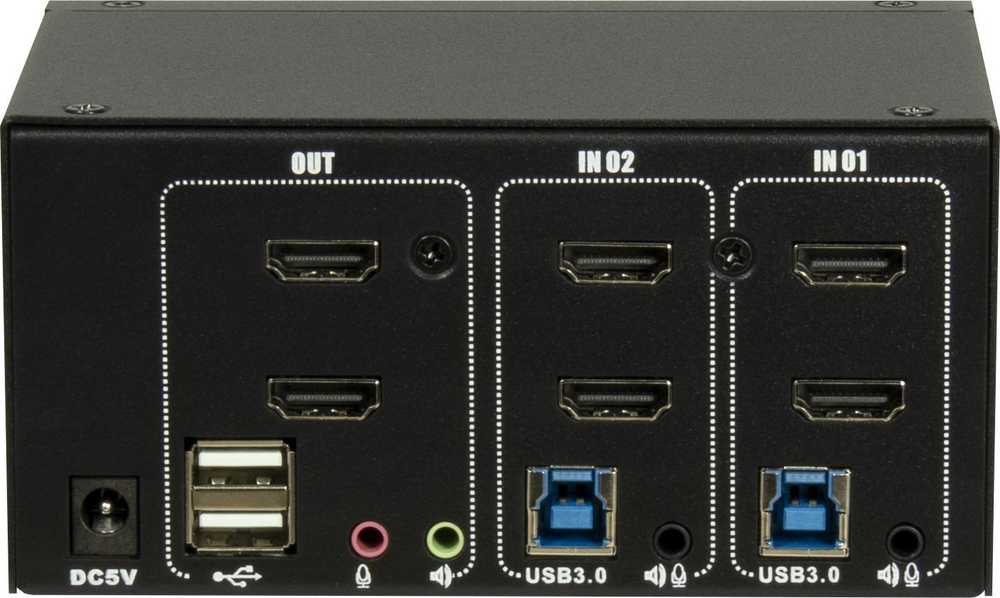 Przełącznik Eaton Inter-Tech IPC KVM Switch AC-22HUS HDMI, 4K@60Hz