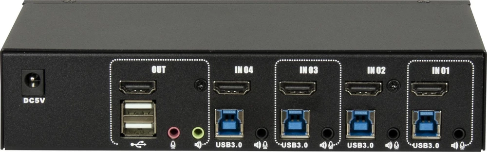 Przełącznik Eaton Inter-Tech IPC KVM Switch AC-41HUS HDMI, 4K@60Hz