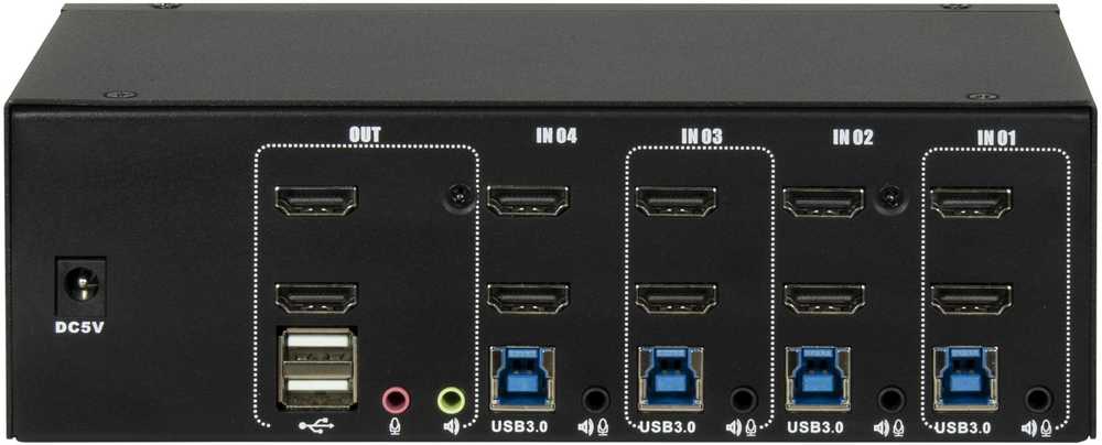 Przełącznik Eaton Inter-Tech IPC KVM Switch AC-42HUS HDMI, 4K@60Hz
