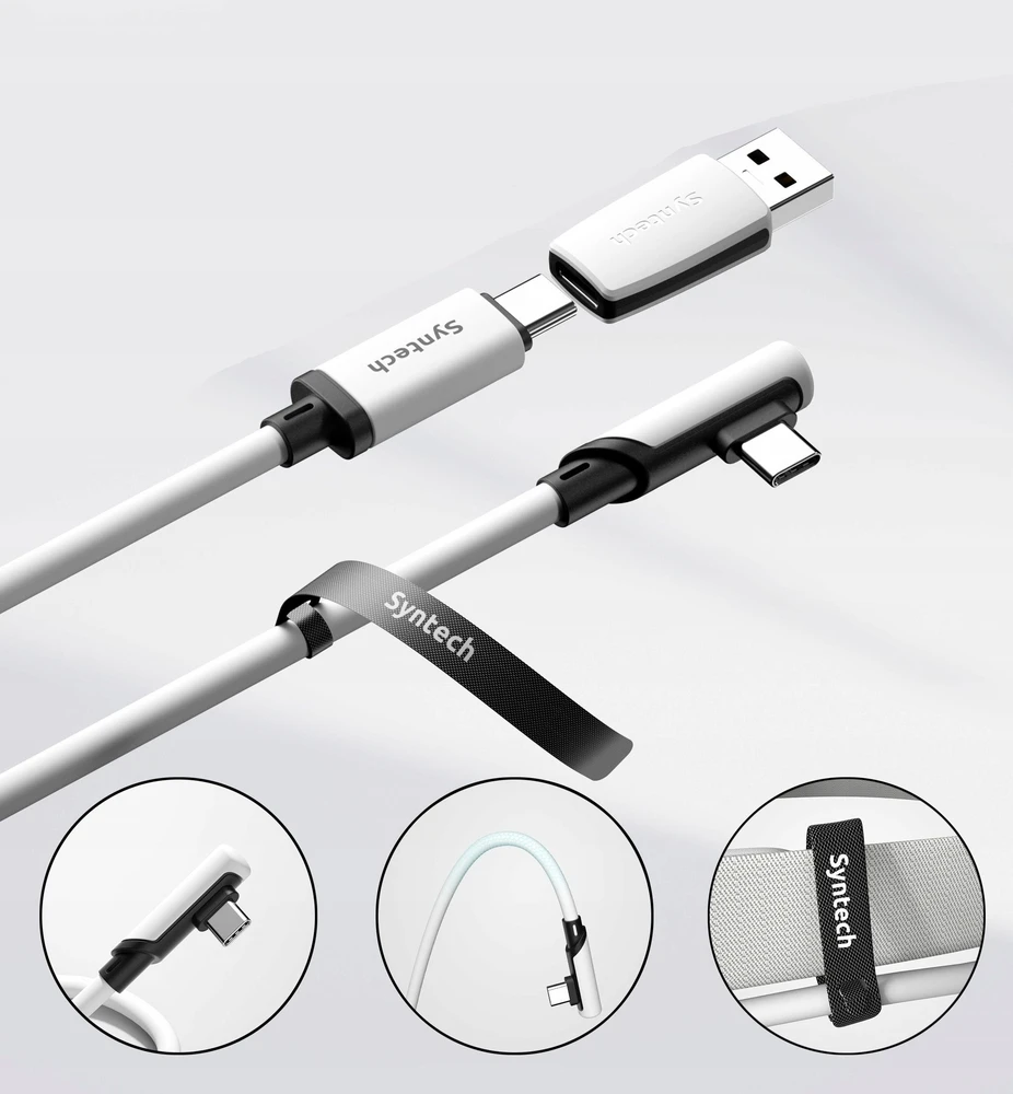 Syntech Kabelis 2 in 1 USB-C USB-A duomenų perdavimui 5m 5Gbps Meta Quest 3 2 Pro Pico4 / C100