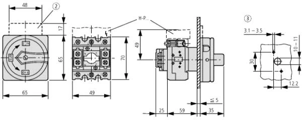 Eaton P1-32/EA/SVB ĮJUNGIMO/IŠJUNGIMO JUNGIKLIS