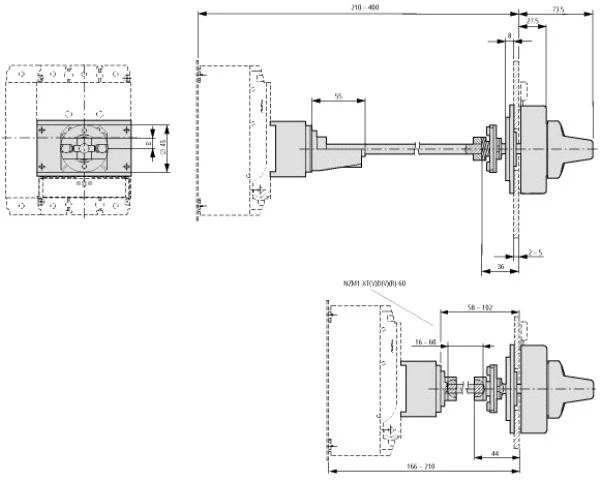 Eaton NZM1/2-XV6 DURŲ STŪMIMAS