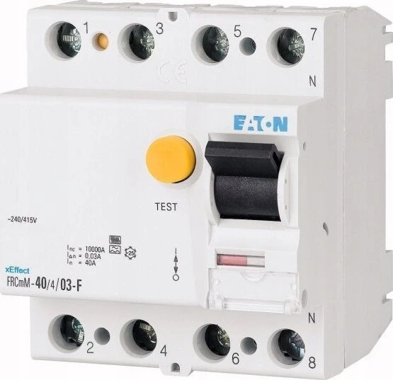 Eaton 187421 Liekamosios srovės grandinės pertraukiklis 4P 40A 0,3A tipas G/F FRCMM-40/4/03-G/F 187421