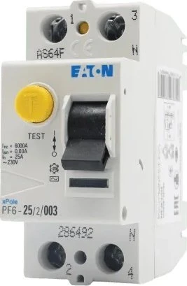 EATON xPole srovės nuotėkio relė 2P 25A 30mA Type AC