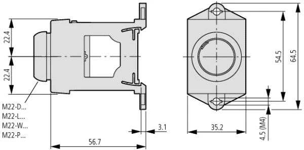 Eaton M22- IVS montavimo turėklo adapteris - 216400