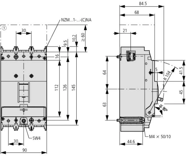 Eaton NZMN1-A160 MAITINIMO JUNGIKLIS 3 polių