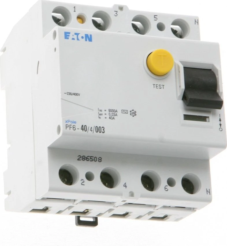 EATON xPole srovės nuotėkio relė 4P 40A 30mA FP6-40/4/003