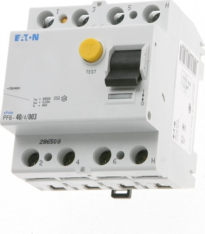 EATON xPole srovės nuotėkio relė 4P 40A 30mA FP6-40/4/003