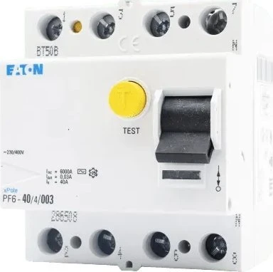 EATON xPole srovės nuotėkio relė 4P 40A 30mA FP6-40/4/003