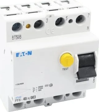 EATON xPole srovės nuotėkio relė 4P 40A 30mA FP6-40/4/003