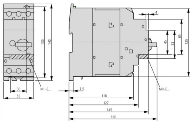 Eaton Motor grandinės pertraukiklis PKZM4-16 3 polių IP20 50kA - 222350