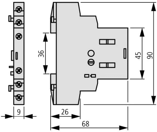 Eaton NHI21-PKZ0 2Z 1R šoninis montavimas 072894