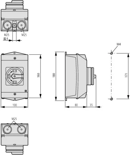 „Eaton“ pagrindinis ir avarinis jungiklis P1-25/I2/SVB – 207293