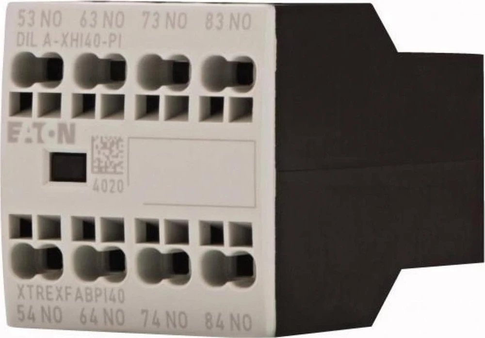 „Eaton“ pagalbinio kontakto modulio 4 polius 16A 4Z priekinio tvirtinimo įstumiami spyruoklės gnybtai 199317