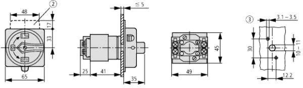 „Eaton“ pagrindinės kameros jungiklis 63A P3-63/EA/SVB 031607