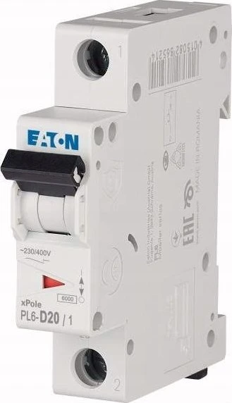Eaton PL6-D20/1 6KA MCB