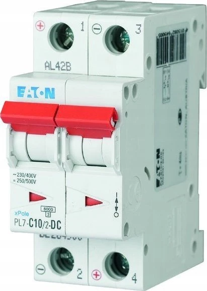 Eaton PL7-C10/2-DC Perkrovos jungiklis 10kA DC