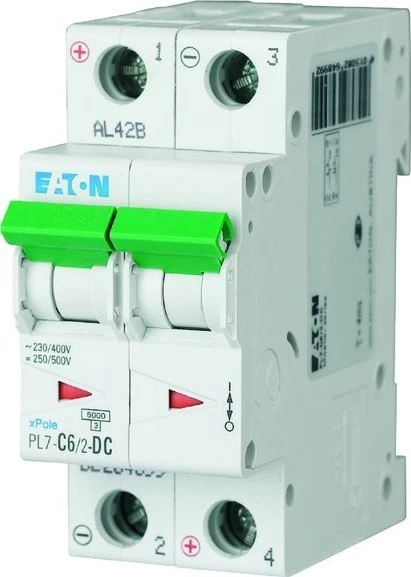 Eaton PL7-C6 / 2-DC 10KA DC VIRŠSROVĖ