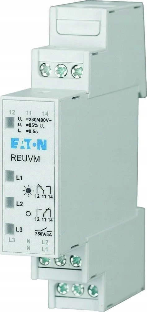 Eaton 148598 Įtampos buvimo relė 400V AC 3N, 400/230V REUVM 148598