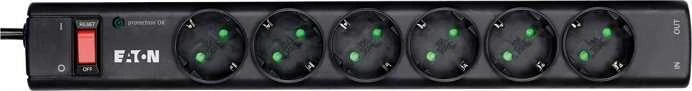 Eaton PS6TD viršįtampių ribotuvas 6 AC išvestis(ys / čių) 220 - 250 V Juoda, Balta 1 m
