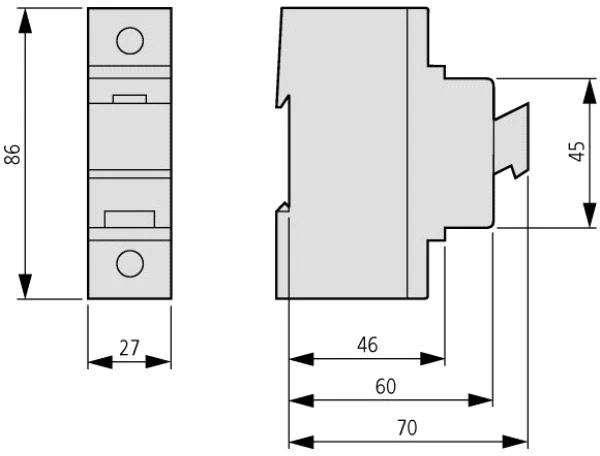 Eaton saugiklių jungiklio atjungiklis 1P 63A D02 Z-SLS / NEOZ / 1 248235