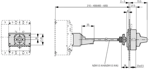 Eaton NZM1-XTVD-DURŲ RANKENA SU UŽraktais?