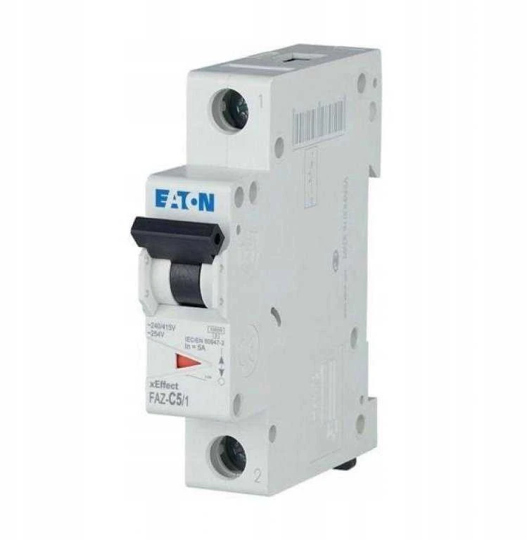 Eaton 278554 Grandinės pertraukiklis 1P C 5A 15kA AC FAZ-C5/1 278554